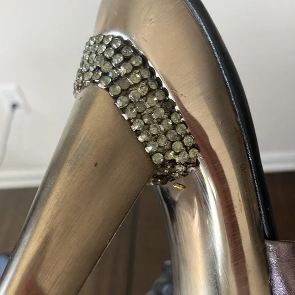 Tony Keuylian Retro hot LA Glam Heels Retro Trendy Bling Platform Sz 6 narrow - Picture 15 of 17